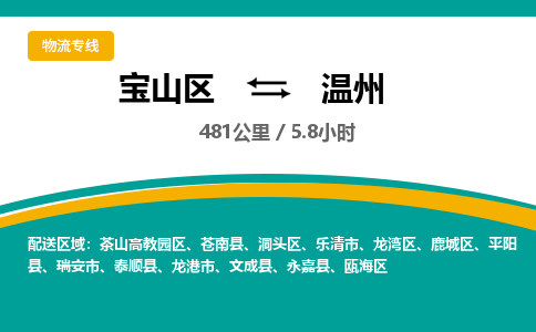 上海到瓯海区物流公司-宝山区到瓯海区物流专线-宝山区到瓯海区货运公司价格优惠