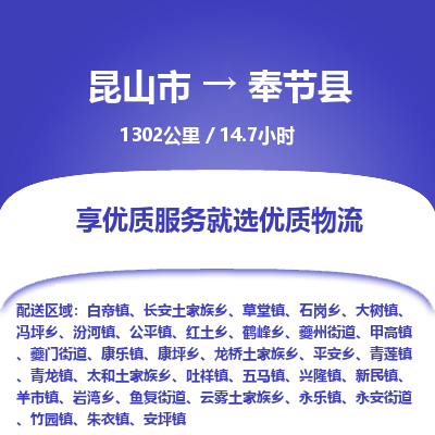 昆山到奉节县物流公司|昆山市到奉节县货运专线-效率先行