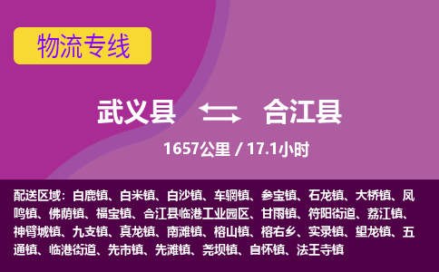 武义到合江县物流公司|武义县到合江县货运专线-效率先行