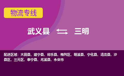 武义到三明物流公司|武义县到三明货运专线-效率先行