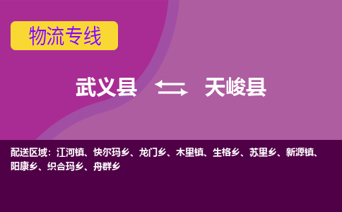 武义到天峻县物流公司|武义县到天峻县货运专线-效率先行