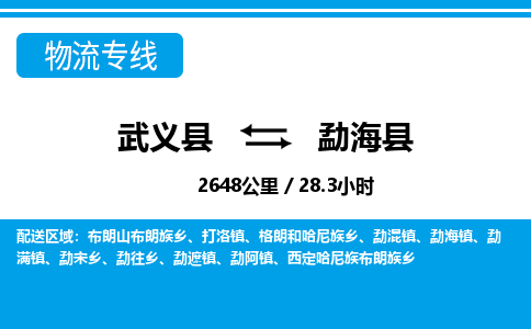 武义到勐海县物流公司|武义县到勐海县货运专线-效率先行