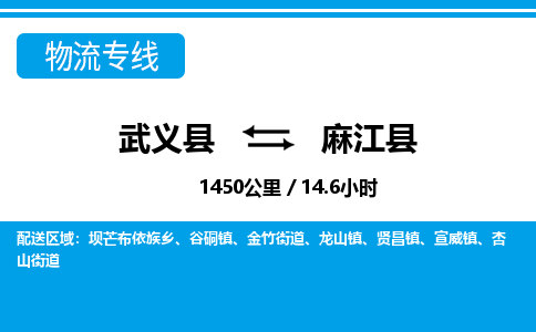 武义到麻江县物流公司|武义县到麻江县货运专线-效率先行