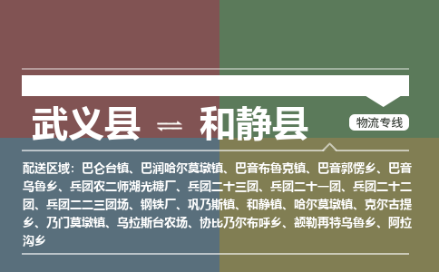 武义到和静县物流公司|武义县到和静县货运专线-效率先行