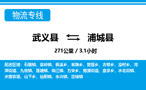 武义到浦城县物流公司|武义县到浦城县货运专线-效率先行