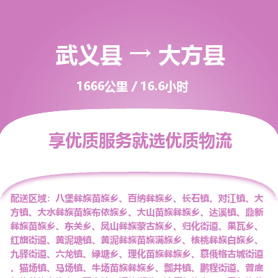 武义到大方县物流公司|武义县到大方县货运专线-效率先行