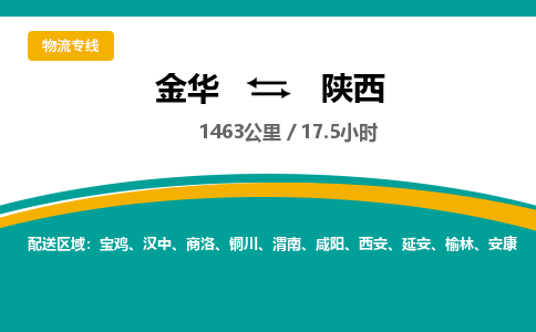 金华到陕西物流公司-物流公司有哪些「-量大从优」+2025排名一览