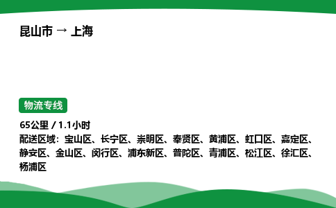 昆山到上海物流公司_昆山市到上海货运_昆山市至上海物流专线