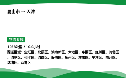 昆山到天津物流公司_昆山市到天津货运_昆山市至天津物流专线
