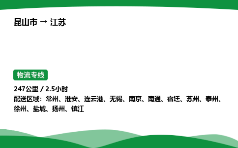 昆山到江苏物流公司_昆山市到江苏货运_昆山市至江苏物流专线
