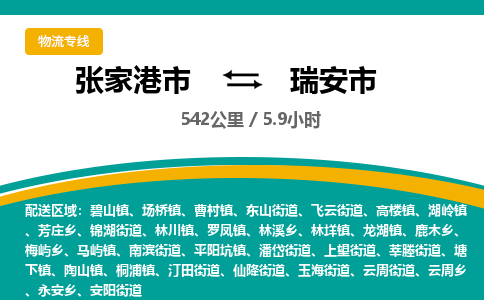 张家港到瑞安市物流公司-张家港市物流托运瑞安市货运专线价格优惠「每天发车」