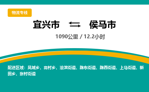 找整车运输：宜兴到侯马市物流运输2025讲信誉+排名一览