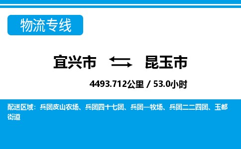 找整车运输：宜兴到昆玉市物流公司，托运物流专线2025讲信誉+排名一览
