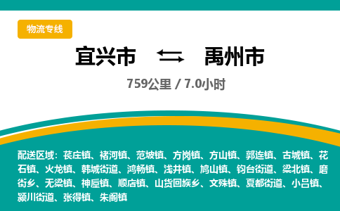 找整车运输：宜兴到禹州市物流公司，托运物流专线2025讲信誉+排名一览