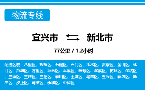 找整车运输：宜兴到新北市物流公司，托运物流专线2025讲信誉+排名一览