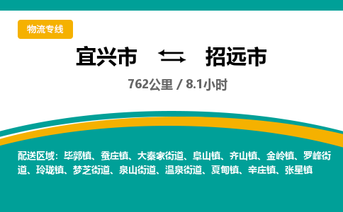 找整车运输：宜兴到招远市物流公司，托运物流专线2025讲信誉+排名一览