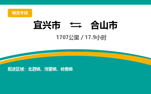 找整车运输：宜兴到合山市物流公司，托运物流专线2025讲信誉+排名一览