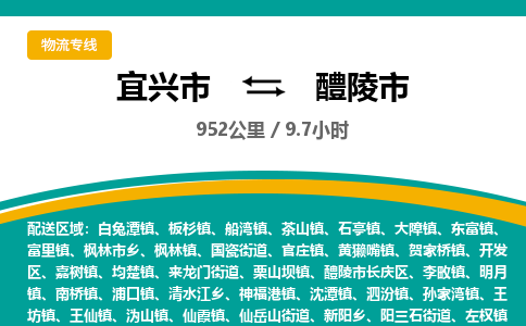 找整车运输：宜兴到醴陵市物流公司，托运物流专线2025讲信誉+排名一览