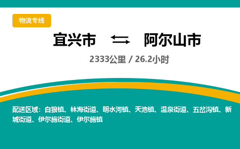 找整车运输：宜兴到阿尔山市物流公司，托运物流专线2025讲信誉+排名一览