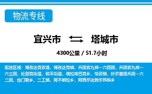 找整车运输：宜兴到塔城市物流公司，托运物流专线2025讲信誉+排名一览