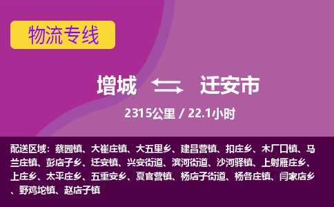 广州到迁安物流公司-增城至迁安货运专线总有一款适合您的配送方案