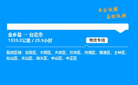 推荐济宁到台北市物流专线,专线直达,24小时物流热线,上门取货